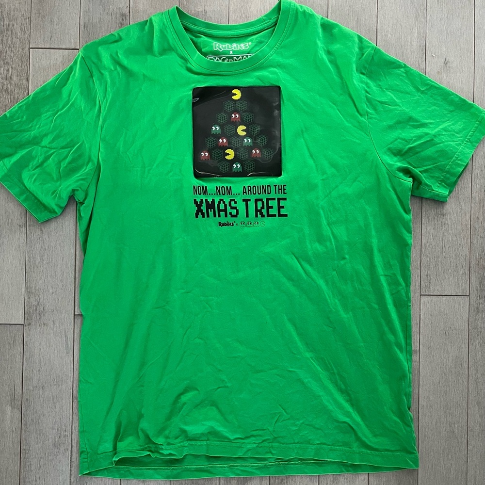 Pac-Man Green Holiday Graphic Tee